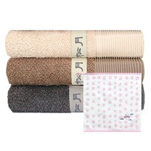 송월타월 뉴명품 타월 3p + 고양이 핸드타월 분홍, 랜덤 발송, 1세트