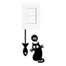 쿠 아크릴 인테리어 입체 포인트 스위치 스티커 S32, 블랙