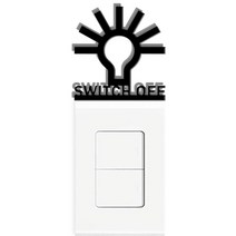 쿠 스위치 인테리어 아크릴 입체 포인트 DIY 장식스티커 S47, 블랙