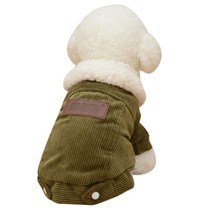 블럭마트 애견 고양이 코듀로이 아우터, 브라운