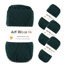 아트울12PLY 울 100% 뜨개실 4p, 25번 진녹