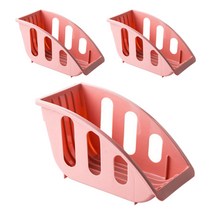 블럭마트 주방 접시꽂이 핑크, 3개입