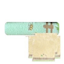 송월타월 허니 펜스 세면 타월 + 고리 핸드 타월 노랑 4p, 랜덤 발송, 1세트