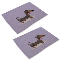 아울리빙 도그 아트 식탁매트 2p, F, 42 x 32 cm