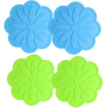 아리코 25 kitchen 수레 국화 단열패드 16.5 x 0.3 cm 블루 2p + 그린 2p, 혼합 색상, 1세트