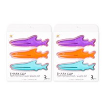 리빙도쿄 다용도 상어모형 집게 3p, 혼합 색상, 2개입