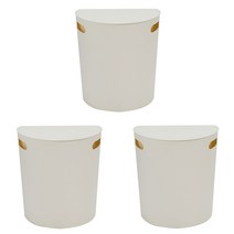 엔플라스틱 듀얼 벽걸이 휴지통, 아이보리, 3개