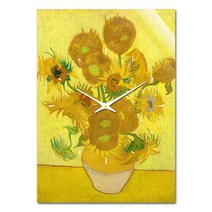 더윤 레티나 명화 벽시계 30 x 42 cm, 고흐 해바라기1