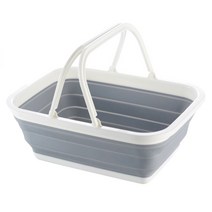 블럭마트 주방 접이식 사각 손잡이 바구니, 혼합 색상