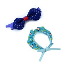 펫츠룩 반려동물 스카프 나비타이 + 큐티 블루, 네이비, 1세트