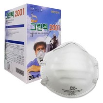 꽃사슴 그린텍 2001 국산 안면부 여과식 방진 2급 마스크, 1개