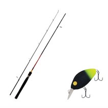 아피스 파이어스톰 베스 루어 낚싯대 S662ML + 다미끼 디씨-100 하드 베이트 루어 55mm 009-1 GREEN TAIL BLACK, 1세트