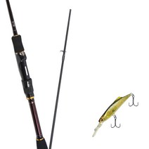 원다 배스 루어낚시대 662MLSP + 케이스 + 다미끼 쏘킬 하드베이트, 낚시대(베스타), 하드베이트(314H YELLOW AYU)