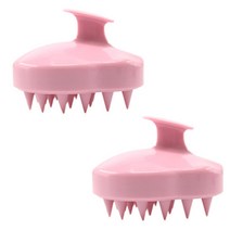 아리코 고양이&강아지 목욕 마사지 브러시, 핑크, 2개입