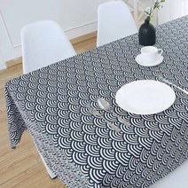 비케이 코튼 테이블보 북유럽 정원 느낌, 24, 140 x 140 cm