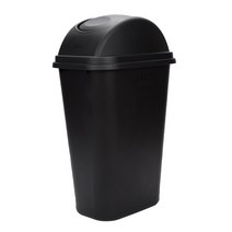 더라이프 스윙 휴지통 50L, 블랙, 1개
