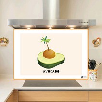 키센주방아트보드 아보카도 타일 900 x 500 mm, 오렌지, 1개