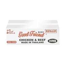 굿프랜드 강아지캔 100g, 닭고기 + 소고기 혼합맛, 24개입