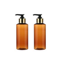 병도매닷컴 갈색투명 주방디스펜서 AC150 + 검정골드마개, 150ml, 2세트