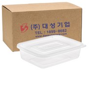 쿡앤락 사각밀폐용기 0.5L 투명 세트, 400개입, 1개
