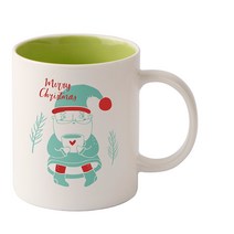 디자인아지트 크리스마스 Enjoy Winter 기성 머그컵, 산타(그린), 1개