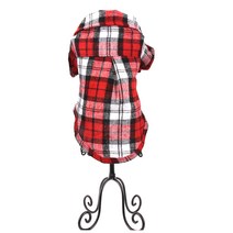 도그아이 체크PK 옷, 빨강