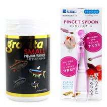 그로비타 수이사쿠 소형어사료 250ml + 다용도 먹이 핀셋스푼, 1세트