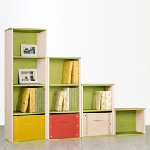 하우디 4단 칼라 공간박스, 화이트옹이 + 그린옹이