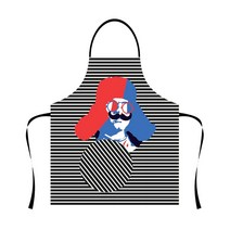스윗리빙 모던 패턴 일러스트 앞치마, 08, 1개