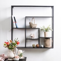 마쉬매리골드 메탈벽걸이선반, 블랙