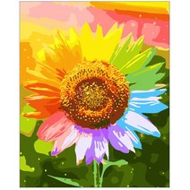 아이러브페인팅 DIY 명화그리기 40 x 50 cm, 무지개해바라기
