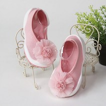 코뮤엘로 여아용 꼬무신 폼폼플라워 플랫슈즈
