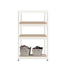 폴던스랙 쉽고 빠른 조립 스탠드선반 600 x 500 x 900 mm 4단, 화이트