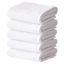 소프트터치 데일리수건 40 x 80 cm 120g, 화이트, 5개