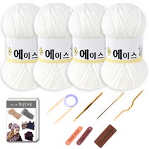 마마니트 울에이스 뜨개질 DIY 패키지, 1세트, 475 화이트