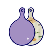 로엠디자인 블루에디션 양면 원형도마 보라, 숲패턴2, 1개