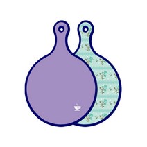 로엠디자인 블루에디션 양면 원형도마 보라, 옥색로즈, 1개