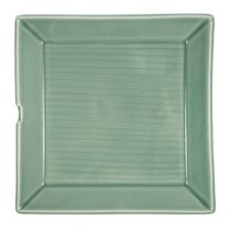 정담 정헌진 사각 접시, 청자