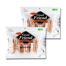 굿프랜드 닭꼬치사사미 320g, 닭가슴살 + 소가죽 혼합맛, 2개입