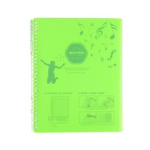 문화산업 악보화일 젤리팝스 JM400-7 A4 40p, 네온그린, 1개