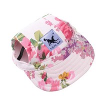 슈퍼식스 반려동물 귀여운 나들이 야구모자, 꽃무늬