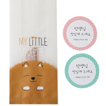 황씨네도시락 멍이M봉투 30p + 스티커 선생님 원형 맛있게 드세요 30p, 1세트