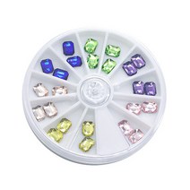 네일트랜드 에메랄드 네일 스톤 라이트 칼라 세트, 혼합 색상, 1세트