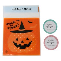 황씨네도시락 접착할로윈 호박모자 쿠키봉투 30p + 선생님 원형 감사합니다 스티커 30p, 1세트