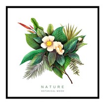 북유럽 캔버스액자 BOT0002 CA 정사각형, 메탈블랙