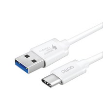 엑토 퀵 타입 C USB 3.1 충전 데이터 케이블 TC-15, 화이트, 1개, 1m