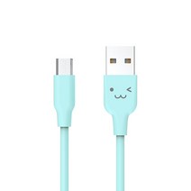 ELECOM 2A USB 마이크로 5핀 데이터 케이블 2.0m EK-2CA520BU, 블루, 1개