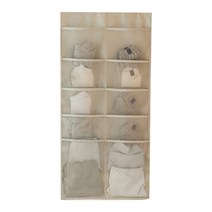 마켓감성 고리형 속옷 양말 보관함 12칸 베이지, 1개