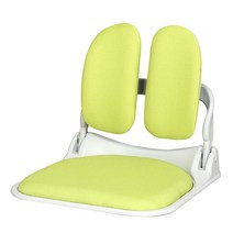 청심의자 접이식 좌식의자 듀얼폴더 DF-WH900 화이트바디 패브릭, 그린