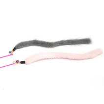 힐링타임 고양이 인조밍크 꼬리막대, 랜덤 발송, 2개입